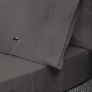 Foto 2 | Foto 2 | Juego De Sábanas Lacoste 100% Algodón Percal King Gris Oscuro - Venta Internacional.