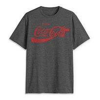 Remera Coca-cola Ochentosa Para Hombre En Gris Jaspeado Talla L - Venta Internacional.