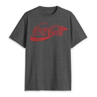 Foto 1 | Foto 1 | Remera Coca-cola Ochentosa Para Hombre En Gris Jaspeado Talla L - Venta Internacional.