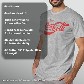 Foto 3 | Foto 3 | Remera Coca-cola Ochentosa Para Hombre En Gris Jaspeado Talla L - Venta Internacional.