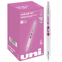 Bolígrafos De Gel Uni-ball 207 Edición Cinta Rosa Punta Media Negro Paquete De 36 - Venta Internacional.