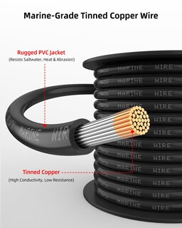 Foto 2 | Foto 2 | Cable Marino Naoevo Calibre 12 De Cobre Estañado Pvc 18 M Ip68 - Venta Internacional.