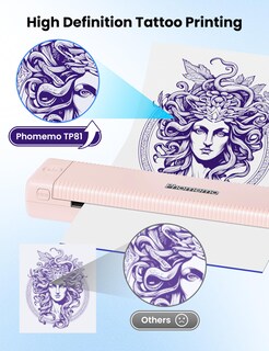 Foto 5 | Foto 5 | Impresora De Plantillas Para Tatuajes Phomemo Tp81 Bluetooth Con 10 Hojas De Transferencia - Venta Internacional.
