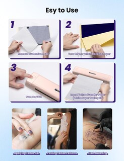 Foto 7 | Foto 7 | Impresora De Plantillas Para Tatuajes Phomemo Tp81 Bluetooth Con 10 Hojas De Transferencia - Venta Internacional.