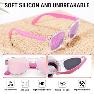 Foto 3 | Foto 3 | Lentes De Sol Pro Acme Polarizados Para Niños De Caucho Tpee Flexibles 3-12 Años Paquete De 2 - Venta Internacional.