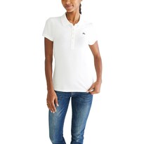 Camiseta Tipo Polo Aeropostale Aero Solid A87 Para Mujer - Tinte Clara - Venta Internacional.