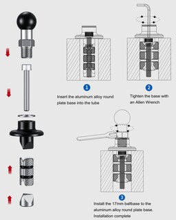 Foto 4 | Foto 4 | Base De Montaje Para Vástago De Horquilla De Motocicleta Brcovan Metal Con Bola Tpu De 17mm - Venta Internacional.
