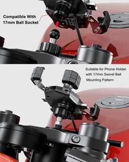 Foto 6 | Foto 6 | Base De Montaje Para Vástago De Horquilla De Motocicleta Brcovan Metal Con Bola Tpu De 17mm - Venta Internacional.