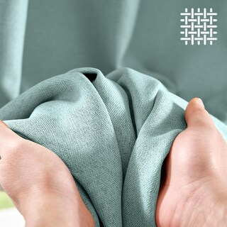 Foto 4 | Foto 4 | Cortina Jinchan Texturizada De Lino Para Oscurecer Habitaciones 214x213 Cm Aqua - Venta Internacional.