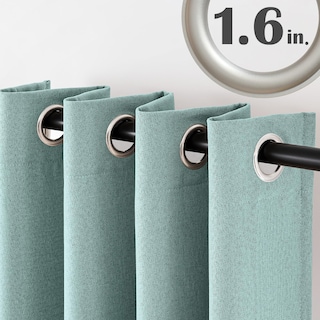 Foto 5 | Foto 5 | Cortina Jinchan Texturizada De Lino Para Oscurecer Habitaciones 214x213 Cm Aqua - Venta Internacional.