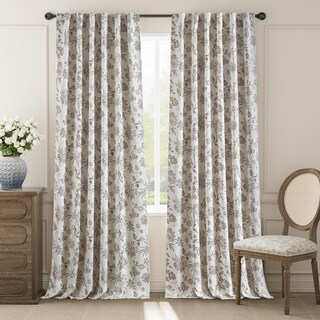 Foto 1 | Foto 1 | Cortinas Blackout Jinchan Floral 240x260 Cm Taupe 2 Paneles - Venta Internacional.