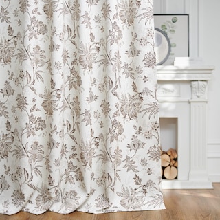 Foto 2 | Foto 2 | Cortinas Blackout Jinchan Floral 240x260 Cm Taupe 2 Paneles - Venta Internacional.