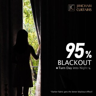 Foto 3 | Foto 3 | Cortinas Blackout Jinchan Floral 240x260 Cm Taupe 2 Paneles - Venta Internacional.