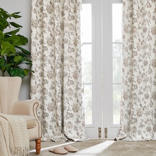 Foto 7 | Foto 7 | Cortinas Blackout Jinchan Floral 240x260 Cm Taupe 2 Paneles - Venta Internacional.