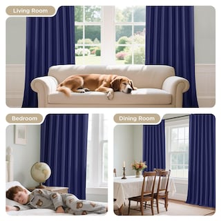 Foto 2 | Foto 2 | Cortinas Blackout Joydeco De Lino Térmicas 100% Opacas 180x183 Cm - Venta Internacional.