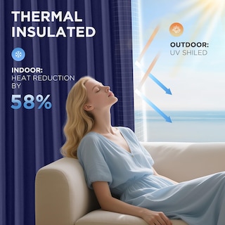 Foto 6 | Foto 6 | Cortinas Blackout Joydeco De Lino Térmicas 100% Opacas 180x183 Cm - Venta Internacional.