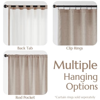 Foto 7 | Foto 7 | Cortina Jinchan Taupe Forrada Mezcla De Lino 229x254cm Para Puerta Corredera - Venta Internacional.