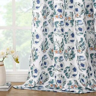 Foto 1 | Foto 1 | Cortinas Joydeco Boho Floral Verde De 180 Cm De Largo Para Dormitorio 2 Paneles - Venta Internacional.