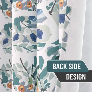 Foto 5 | Foto 5 | Cortinas Joydeco Boho Floral Verde De 180 Cm De Largo Para Dormitorio 2 Paneles - Venta Internacional.