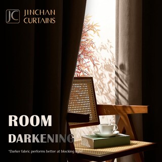 Foto 3 | Foto 3 | Cortina Jazmín Con Textura De Lino Para Oscurecimiento De Habitaciones 183x132 Cm Marrón - Venta Internacional.