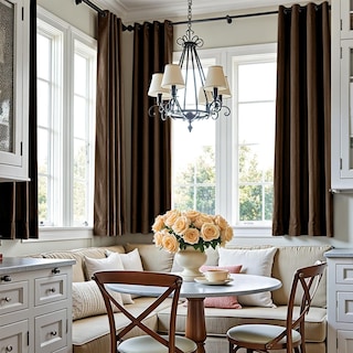 Foto 6 | Foto 6 | Cortina Jazmín Con Textura De Lino Para Oscurecimiento De Habitaciones 183x132 Cm Marrón - Venta Internacional.