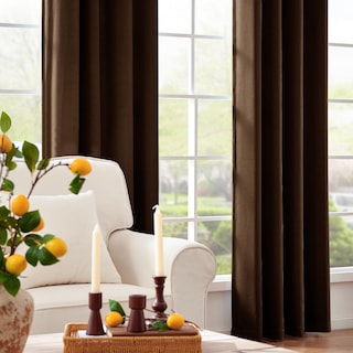 Foto 7 | Foto 7 | Cortina Jazmín Con Textura De Lino Para Oscurecimiento De Habitaciones 183x132 Cm Marrón - Venta Internacional.