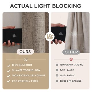 Foto 5 | Foto 5 | Cortinas Opacas Joydeco De Lino Natural 94 X 213 Cm 2 Paneles - Venta Internacional.