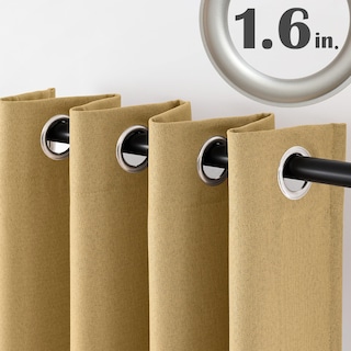 Foto 5 | Foto 5 | Cortina Jinchan Texturizada De Lino Para Oscurecer Habitaciones 213x213cm Amarilla - Venta Internacional.