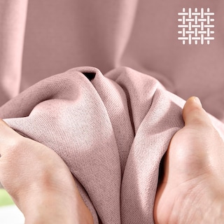 Foto 5 | Foto 5 | Cortina Jinchan Texturizada De Lino Rosa 160x160 Cm Para Oscurecer Habitaciones - Venta Internacional.