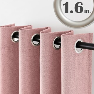 Foto 7 | Foto 7 | Cortina Jinchan Texturizada De Lino Rosa 160x160 Cm Para Oscurecer Habitaciones - Venta Internacional.