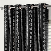 Cortinas Jinchan Blackout 95% Boho 244 Cm Navidad Plata - Venta Internacional.