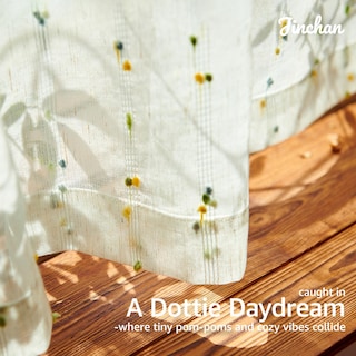 Foto 3 | Foto 3 | Cortinas De Cocina Jinchan Semitranslúcidas Sunlit Grove 60 Cm 2 Paneles - Venta Internacional.