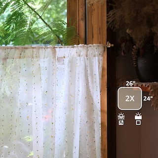 Foto 5 | Foto 5 | Cortinas De Cocina Jinchan Semitranslúcidas Sunlit Grove 60 Cm 2 Paneles - Venta Internacional.