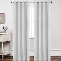 Cortinas Joydeco Con Aislamiento Térmico 2 Paneles 274 Cm Blanco Grisáceo - Venta Internacional.