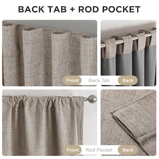 Foto 6 | Foto 6 | Cortinas Blackout Joydeco De Lino 100x120 Cm 1 Panel Negro - Venta Internacional.