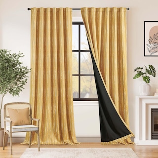 Foto 1 | Foto 1 | Cortinas Jinchan Blackout Bohemias Con Fases Lunares 275x270 Cm Amarillo - Venta Internacional.