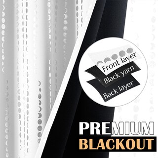 Foto 4 | Foto 4 | Cortinas Jinchan Blackout 160x160 Cm Fases De La Luna Para Dormitorio X2 - Venta Internacional.