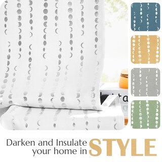 Foto 5 | Foto 5 | Cortinas Jinchan Blackout 160x160 Cm Fases De La Luna Para Dormitorio X2 - Venta Internacional.