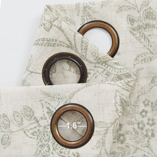 Foto 5 | Foto 5 | Cortinas Jinchan Floral Mezcla De Lino 2 Paneles 244 Cm Verde - Venta Internacional.