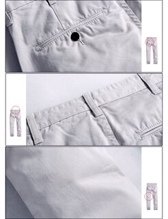 Foto 5 | Foto 5 | Pantalones Casual Para Hombre Slim Fit De Pierna Recta En Gris Plata - Venta Internacional.