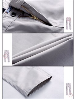 Foto 6 | Foto 6 | Pantalones Casual Para Hombre Slim Fit De Pierna Recta En Gris Plata - Venta Internacional.