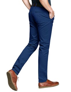 Foto 2 | Foto 2 | Pantalones Casual Ajustados Y Cónicos De Frente Plano Para Hombre Color Zafiro - Venta Internacional.