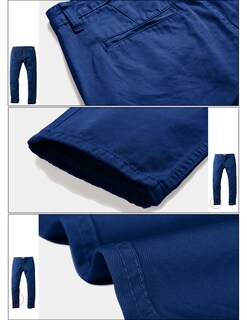 Foto 6 | Foto 6 | Pantalones Casual Ajustados Y Cónicos De Frente Plano Para Hombre Color Zafiro - Venta Internacional.