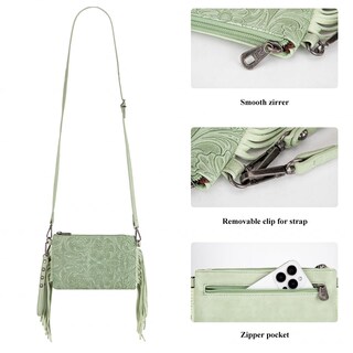 Foto 4 | Foto 4 | Bolso Cruzado Montana West Con Flecos De Cuero De Vaca Vintage - Venta Internacional.