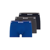 Trusa Boss Hugo Para Hombre Paquete De 3 Algodón/elastano Azul Verdadero Talla L - Venta Internacional.