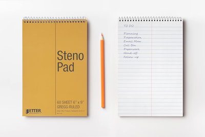 Foto 6 | Foto 6 | Steno Pads Better Office Products En Espiral 6 X 9 Pulgadas 60 Hojas - Venta Internacional.