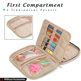 Foto 2 | Foto 2 | Estuche Para Agujas De Crochet Yarwo Organizador De Viaje Rosa Polvoriento - Venta Internacional.