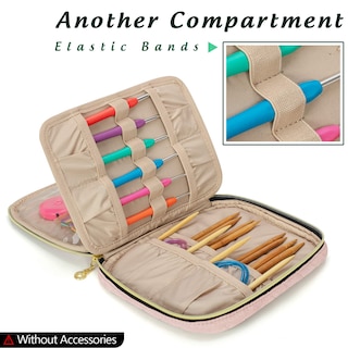 Foto 3 | Foto 3 | Estuche Para Agujas De Crochet Yarwo Organizador De Viaje Rosa Polvoriento - Venta Internacional.
