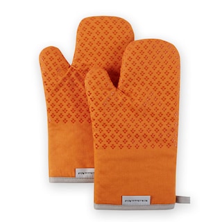 Foto 1 | Foto 1 | Juego De Guantes De Cocina Kitchenaid Asteroid Color Naranja Miel Y Algodón - Venta Internacional.