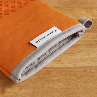 Foto 4 | Foto 4 | Juego De Guantes De Cocina Kitchenaid Asteroid Color Naranja Miel Y Algodón - Venta Internacional.